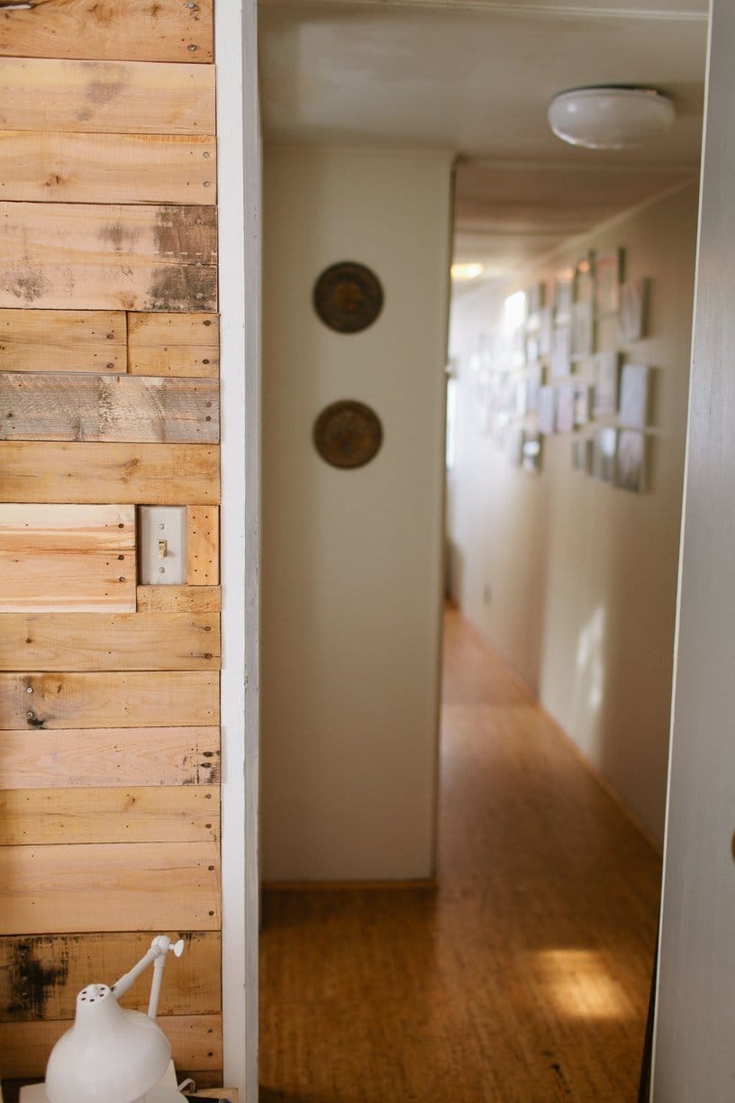 mobile home decor-modern wood wall in mobile home