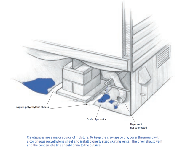 moisture problems in manufactured homes - Crawlspace moisture