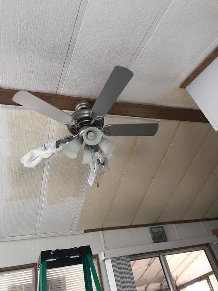 painting a mobile home ceiling before and after Dodi Dolendi 1