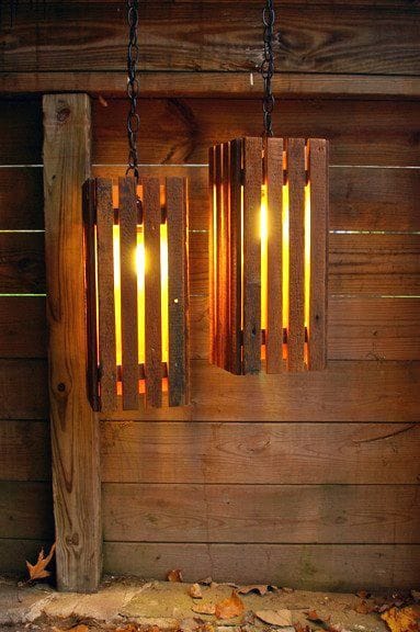 pallet chandelier project
