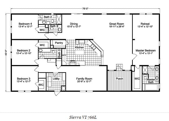 manufactured home floor plans-palm harbor home double wide floor pla sierra