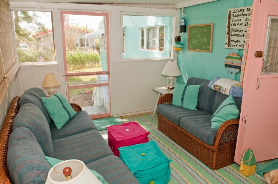 enclosed porch on mobile home madeover