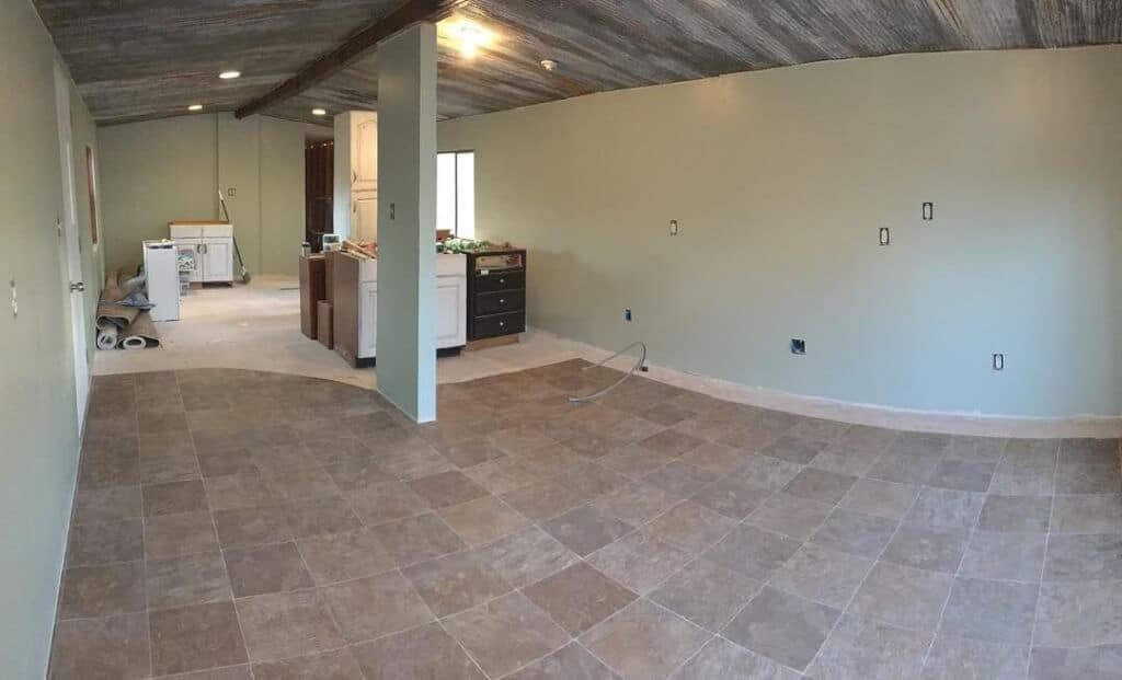 Primitive Country Interior Half Through Remodel