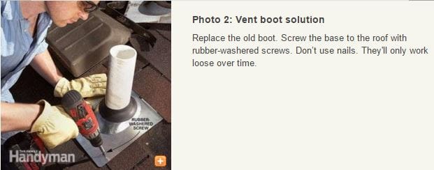 replace a boot on a roof