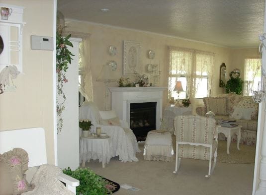 romantic mobile home living room decor 4
