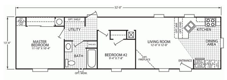 manufactured home floor plans-single wide manufactured home floor plan - use of space