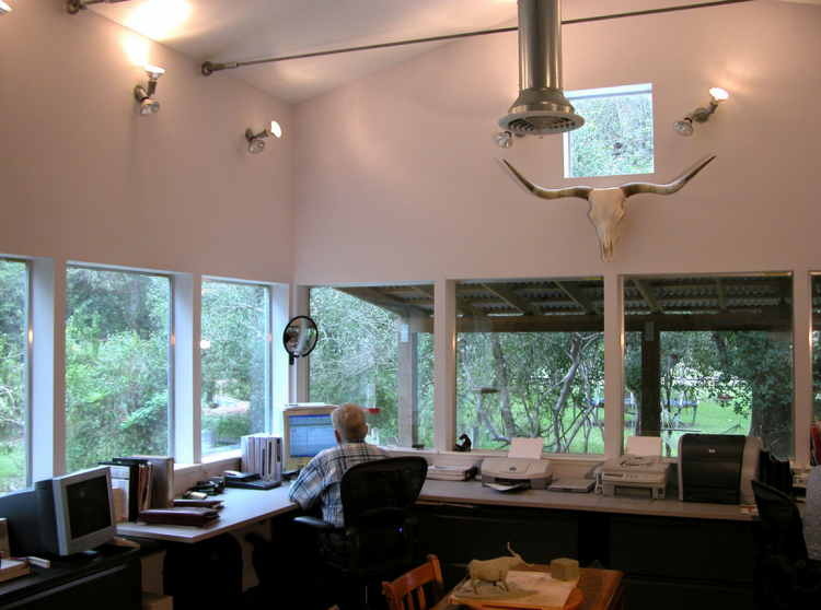 single wide trailer interior office