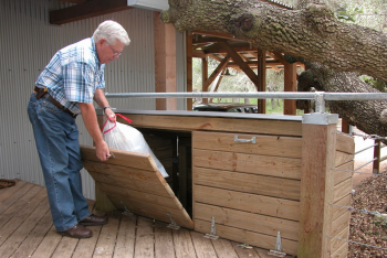 single wide trailer remodel trash bin