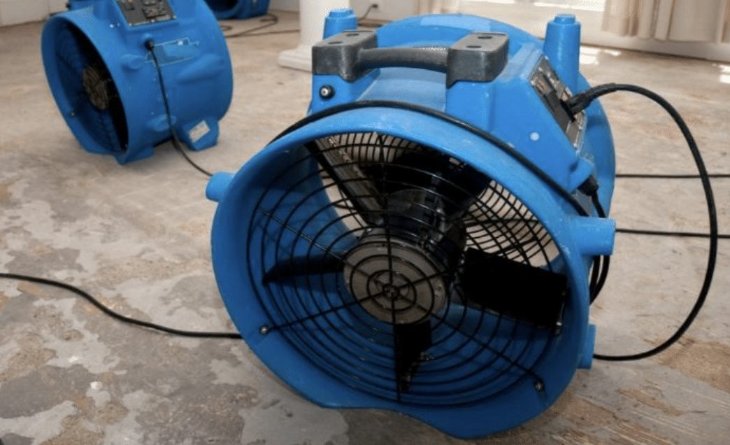 standard air mover for water damage restoration