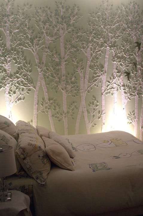 vinyl walls in mobile homes-texture walls using stencil