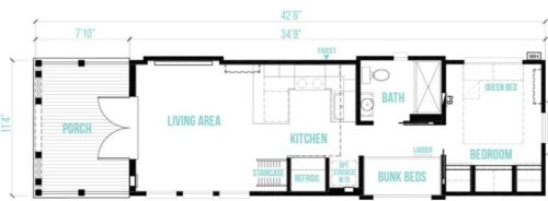 tiny home designs-the alexander floor plan