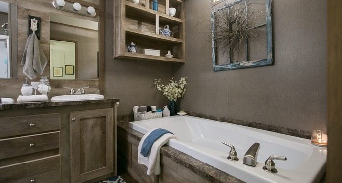 update a new manufactured home - master bath
