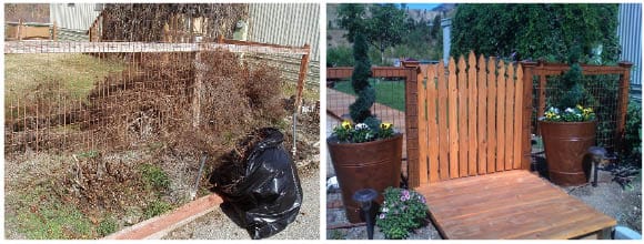 updating landscaping around a mobile home