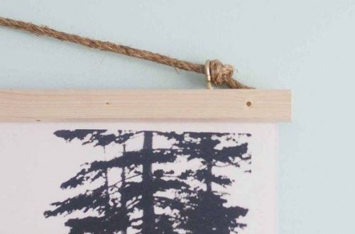 use furring strips and nuts to hang diy wall art