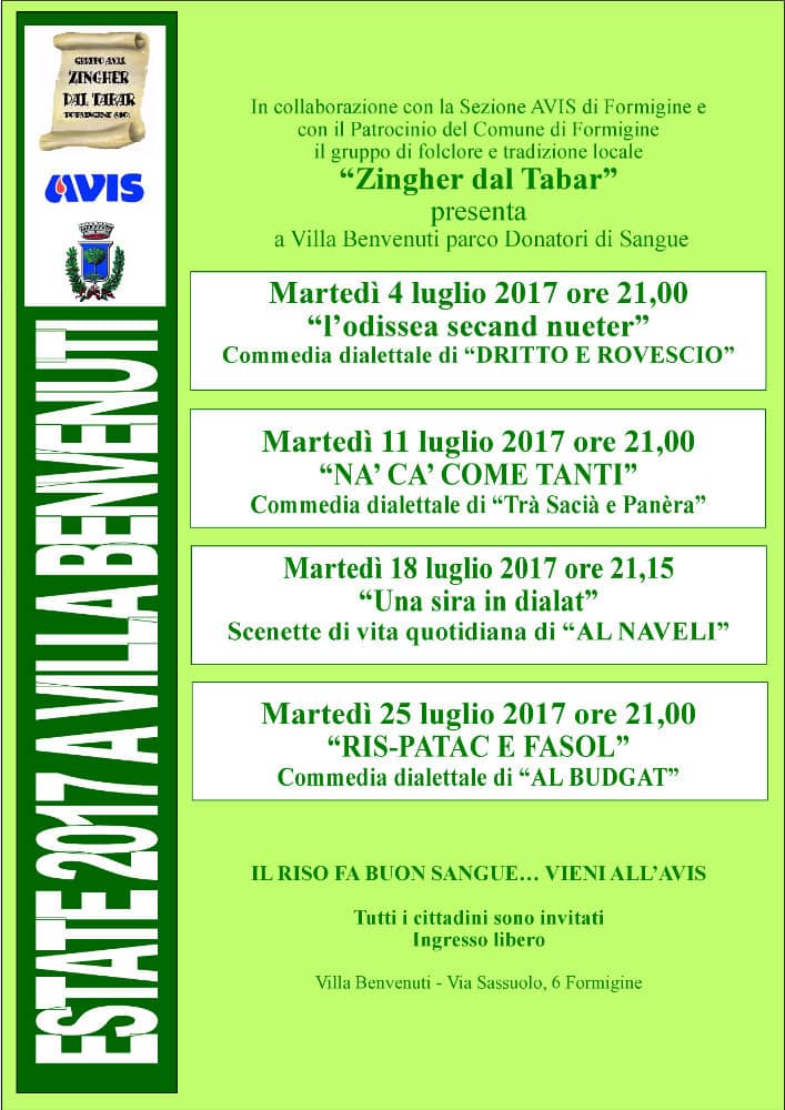 2017_07_04 fino 25 Formigine Estate 2017_locandina