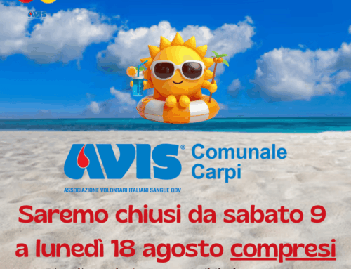 Chiusura estiva Avis Carpi