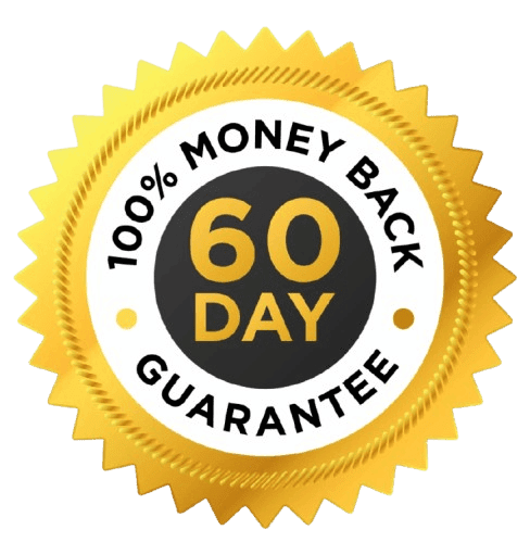Official 60-day money-back guarantee seal for Men Balance Pro providing a risk-free purchase.
