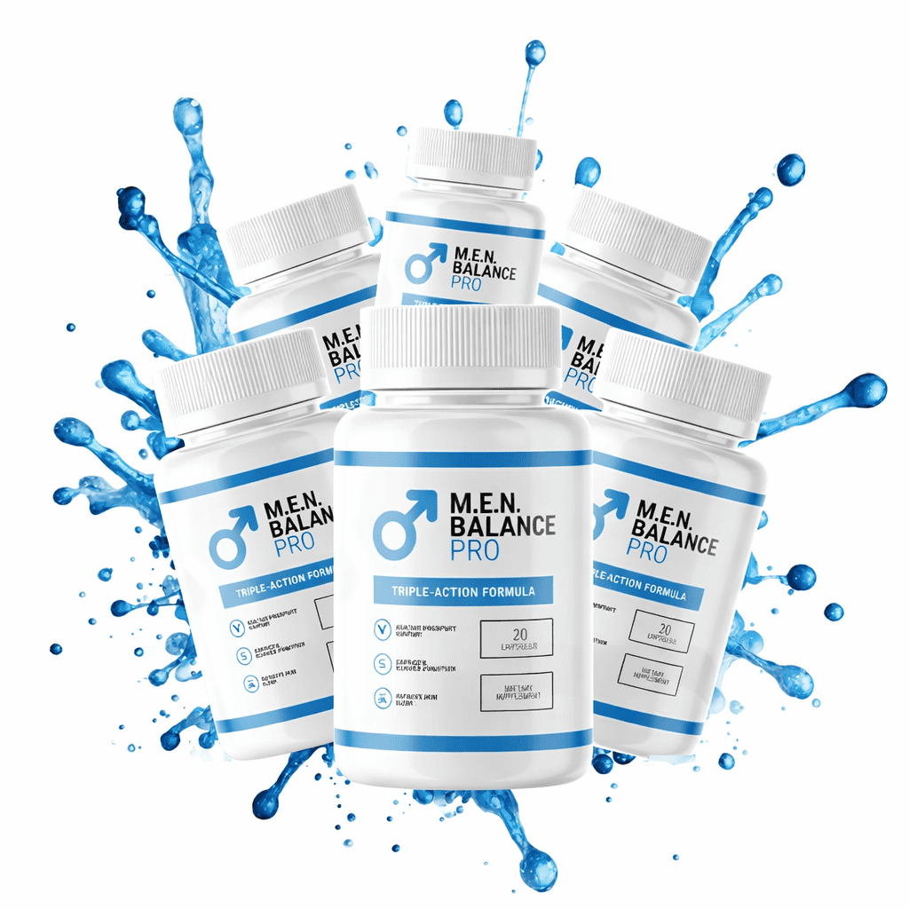 Bottle of Men Balance Pro supplement designed to support prostate health and natural urinary flow.