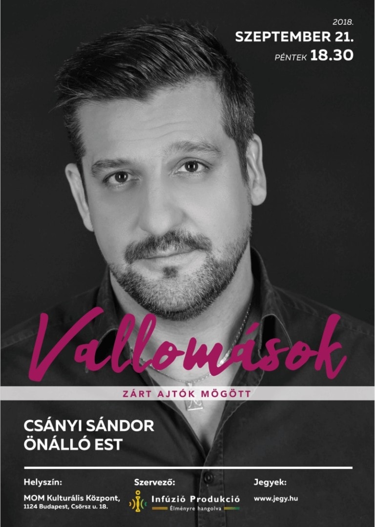 Vallomások zárt ajtók mögött | Csányi Sándor estje