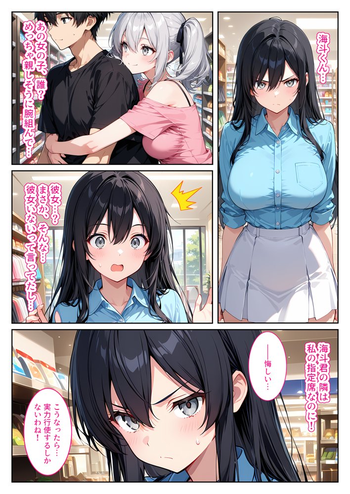 隣の席の清楚な爆乳同級生がカラダで煽って中出し懇願してくる話