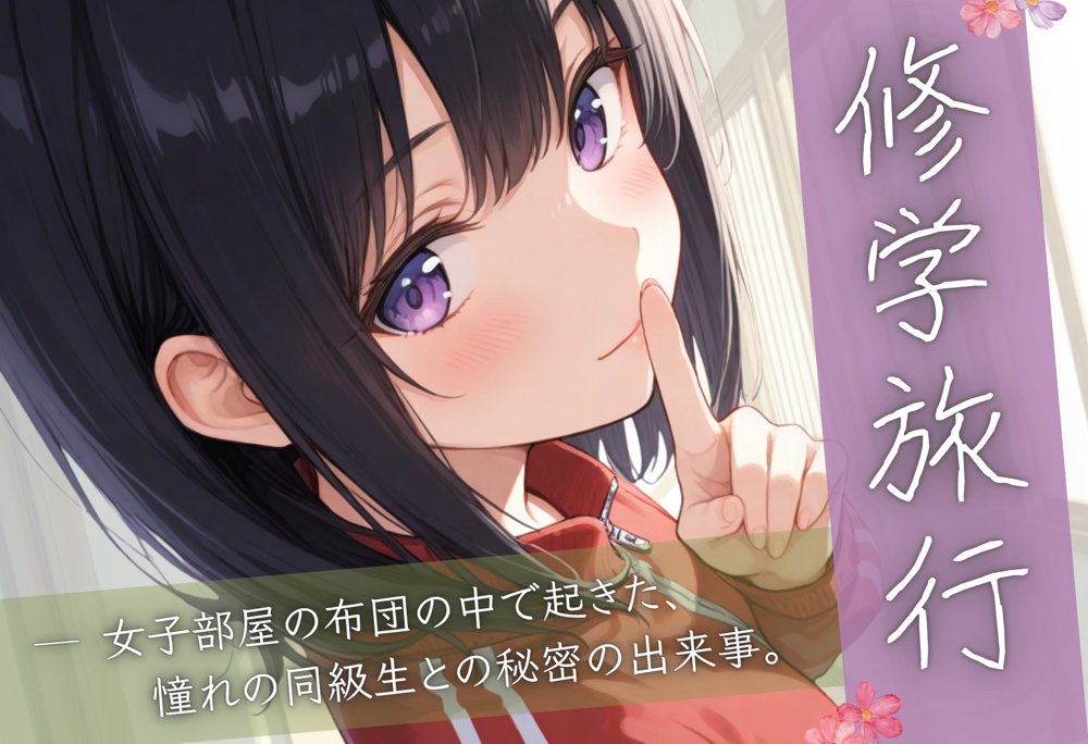 修学旅行―女子部屋の布団の中で起きた憧れの同級生との秘密の出来事。