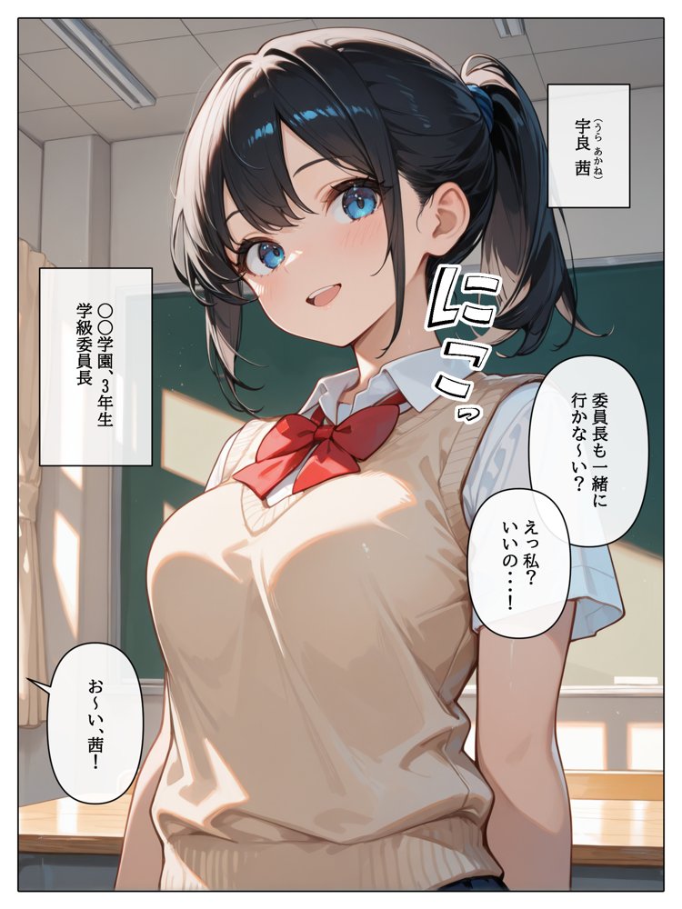 裏垢投稿者を、捕まえた！「むっつりスケベ委員長は、先生に犯●れたい！？」