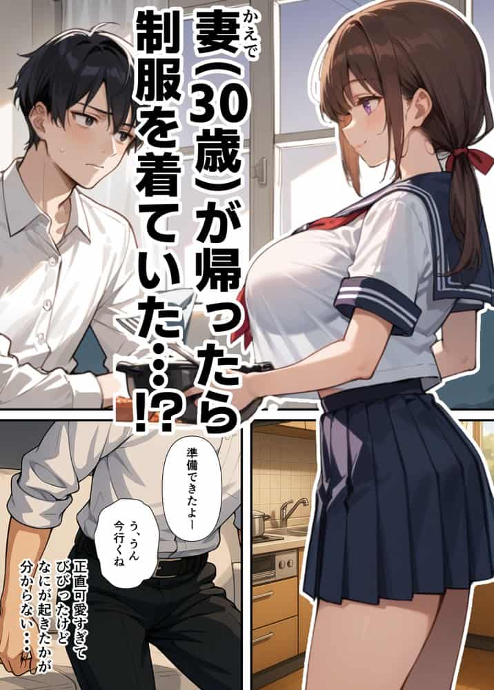 セックスレスに悩む若妻(30)12年ぶりに制服を着てイチャラブセックスする話
