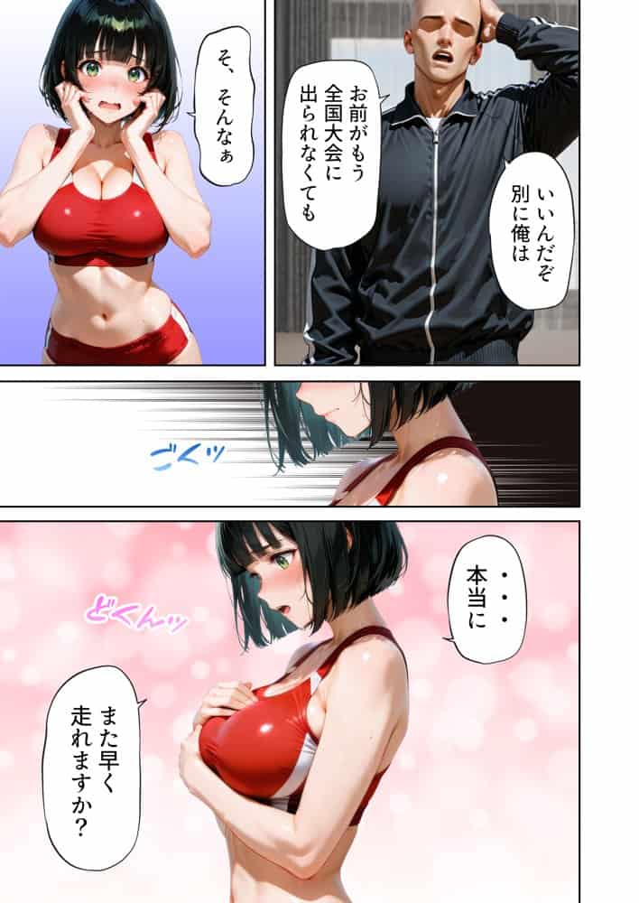 巨乳が暴れて走れませんッ！ 補欠落ちした陸上部元エースがコーチに秘密の特訓を指導してもらう話