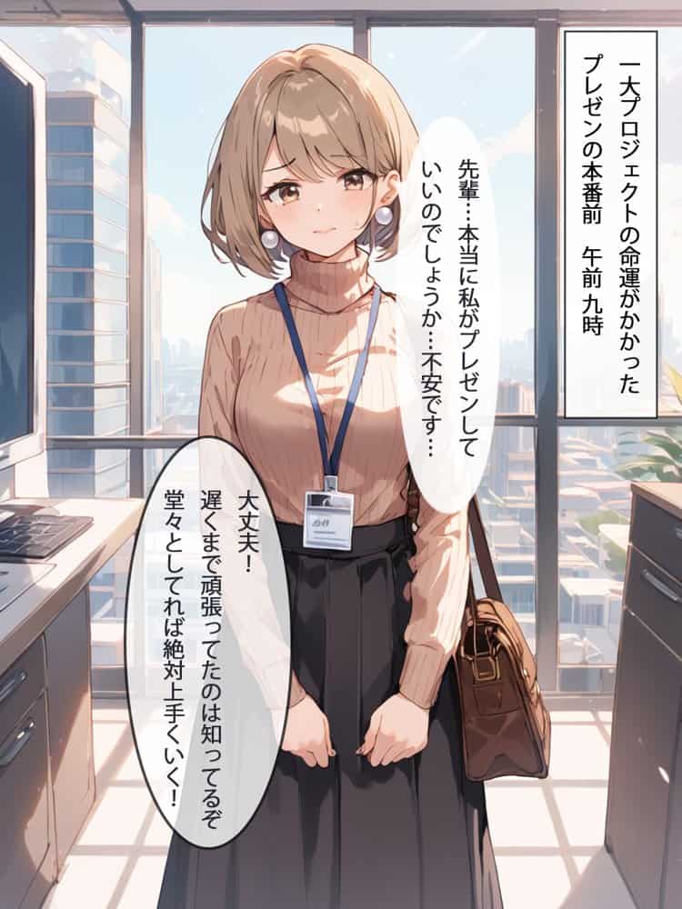 ［全ページセリフ付き］清楚系ビッチのOLちゃんはなんでもいいからしゃぶりたい！〜襲っていたはずがいつの間にか絶倫先輩に完堕ちしてた件〜