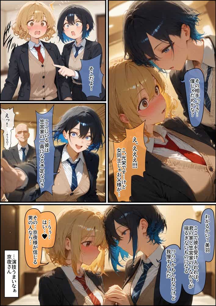 女学園の王子様♀の百合ハーレムの竿係になった2