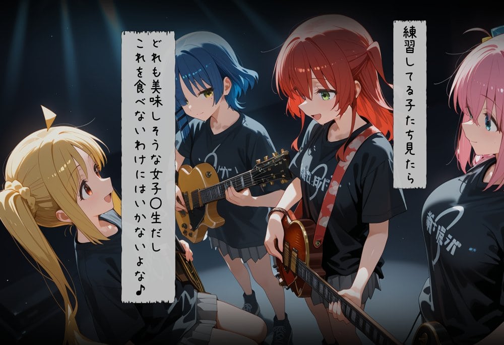 結〇バンドの女の子達を催●アプリでオナホプロデュース