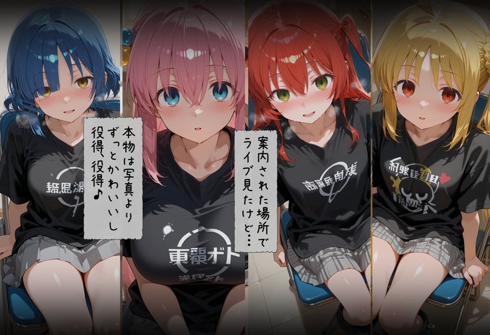 結〇バンドの女の子達を催●アプリでオナホプロデュース