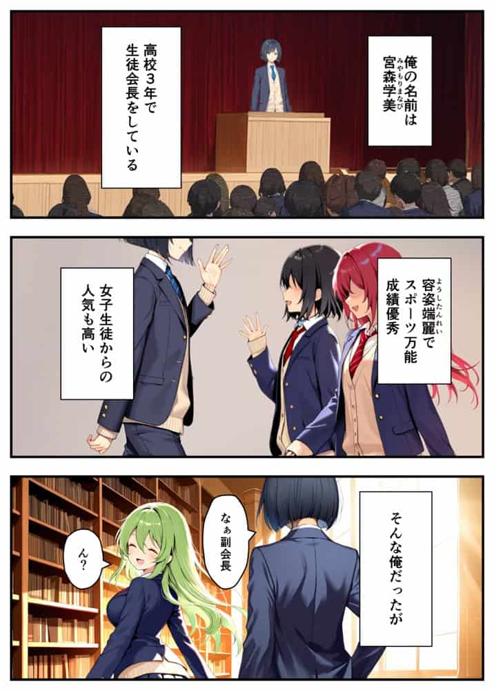 TSさせられた家出中の生徒会長がマチアプでメス堕ちセックスする話