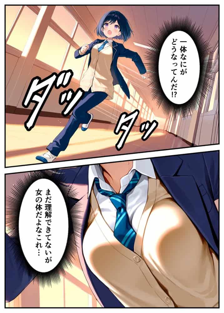 TSさせられた家出中の生徒会長がマチアプでメス堕ちセックスする話