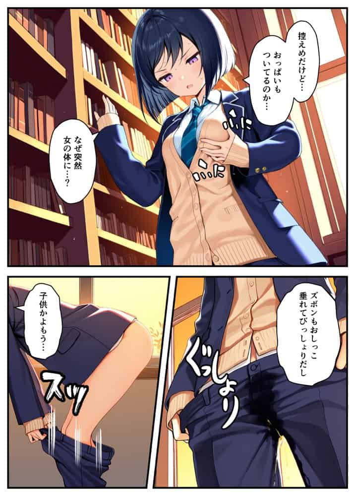 TSさせられた家出中の生徒会長がマチアプでメス堕ちセックスする話