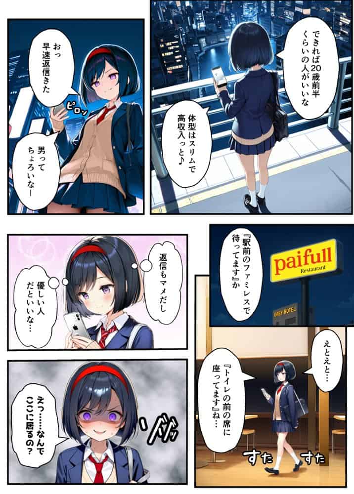 TSさせられた家出中の生徒会長がマチアプでメス堕ちセックスする話