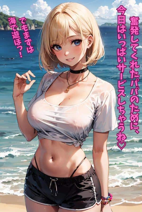 パパ活金髪ギャルと南の島で●●旅行のはずが、淫乱痴女すぎて、生ハメ大乱交になった話 モザイク版