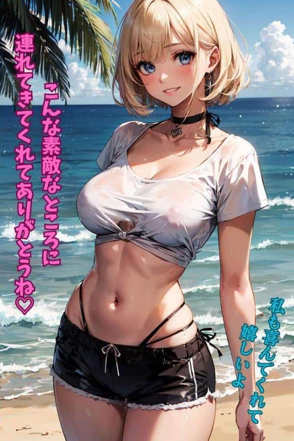 パパ活金髪ギャルと南の島で●●旅行のはずが、淫乱痴女すぎて、生ハメ大乱交になった話 モザイク版