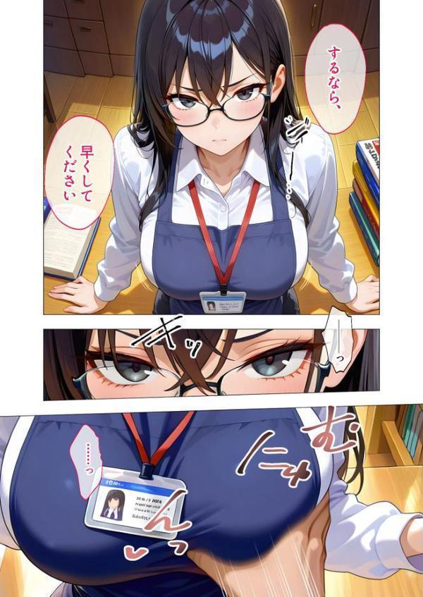 当店限定!セックス¥0サービス 〜ダウナー司書さんの事務的えっち〜 モザイク版 hitomiエロ漫画raw(同人誌)無料サンプル画像008