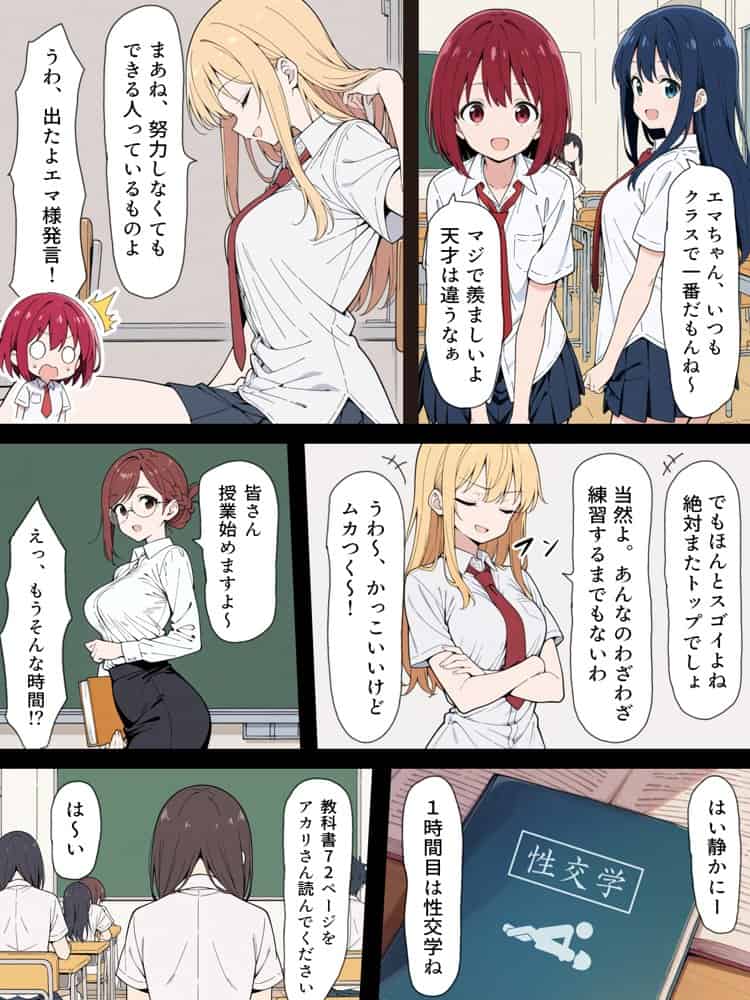 陰キャ転校生はセックス最強 – クラス代表の座を奪われた私 – hitomiエロ漫画raw(同人誌)無料サンプル画像003