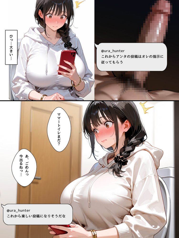 裏垢NTR ― パパ友に秘密を握られた巨乳若ママ hitomiエロ漫画raw(同人誌)無料サンプル画像021