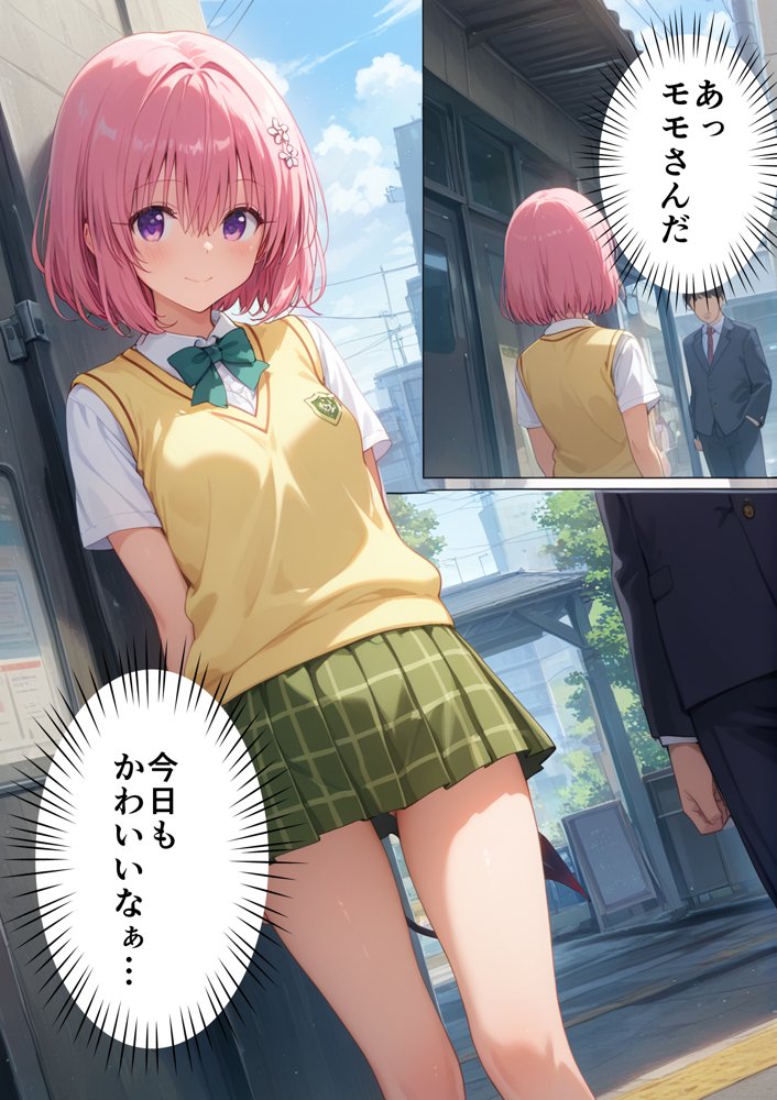 調教ヒロイン モモ編 電車でオス達に痴〇されてメスにされました hitomiエロ漫画raw(同人誌)無料サンプル画像001