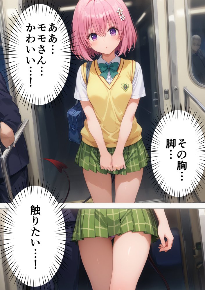 調教ヒロイン モモ編 電車でオス達に痴〇されてメスにされました hitomiエロ漫画raw(同人誌)無料サンプル画像002