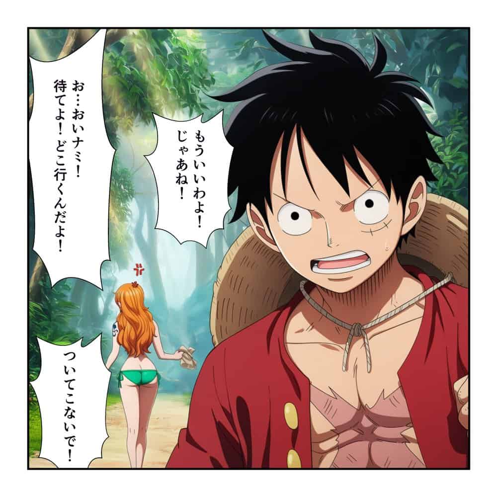 ハンコックの夜●いでルフィ覚醒！ ナミ＆ハンコック無人島イチャラブ中出し