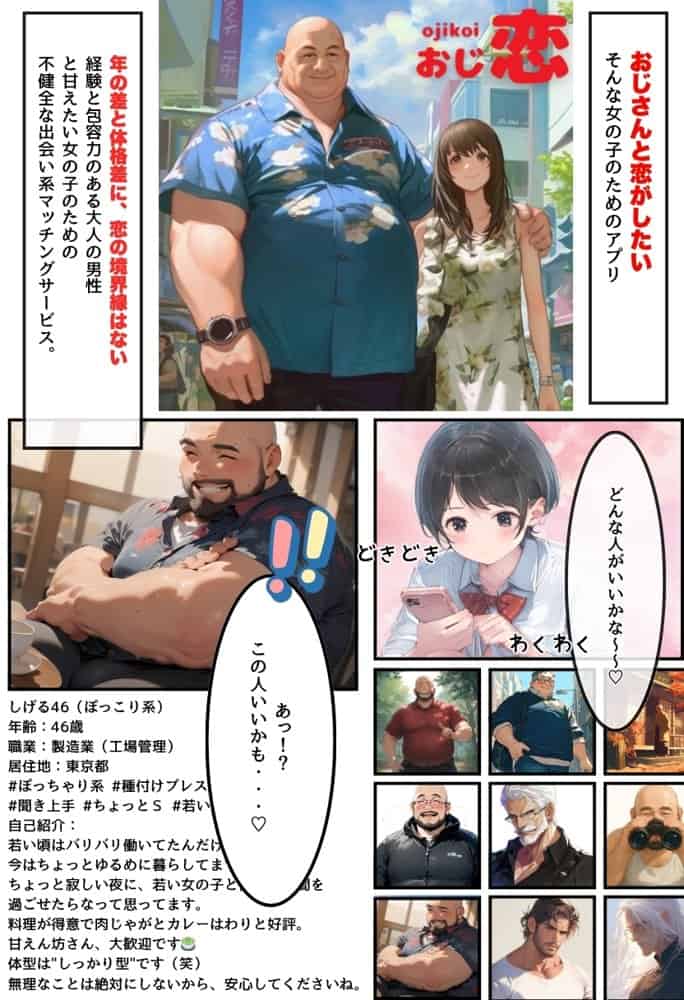 おじさん限定マッチングアプリ【おじ恋】で処女捧げちゃいました。 hitomiエロ漫画raw(同人誌)無料サンプル画像017