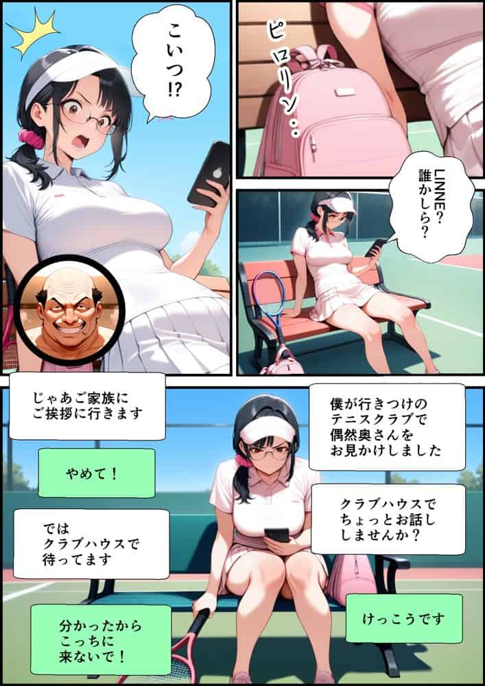 妻が毒オジに三たび媚薬を盛られた件〜テニスルック編 hitomiエロ漫画raw(同人誌)無料サンプル画像007