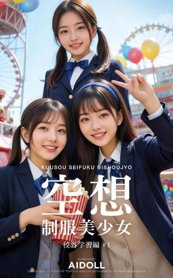 空想制服美少女 校外学習編 #1 hitomiエロ漫画raw(同人誌)無料サンプル画像001