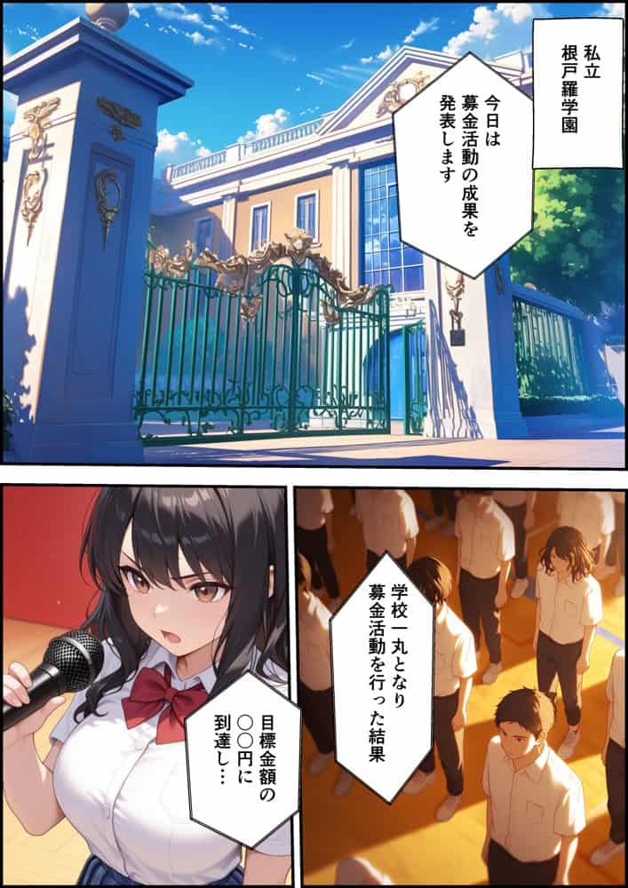 上級国民に支配された学園生徒会長が学校を守るため処女喪失ショーを行う話 hitomiエロ漫画raw(同人誌)無料サンプル画像003