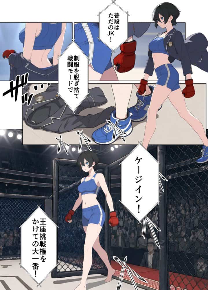 現役JK格闘家は穴モテしたい hitomiエロ漫画raw(同人誌)無料サンプル画像005