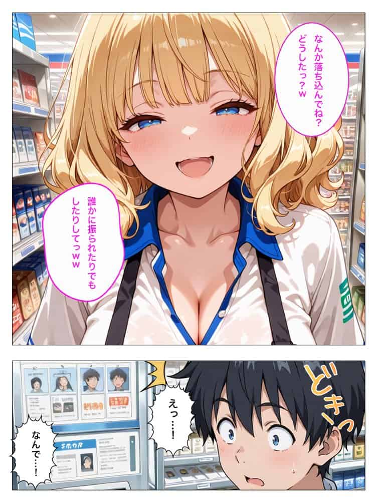 バイト先のヤリマン金髪ギャルが欲求不満で僕の童貞デカチンでイキまくる話